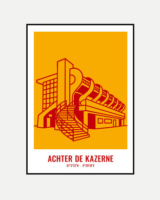 Poster Achter De Kazerne – oude hoofdtribune